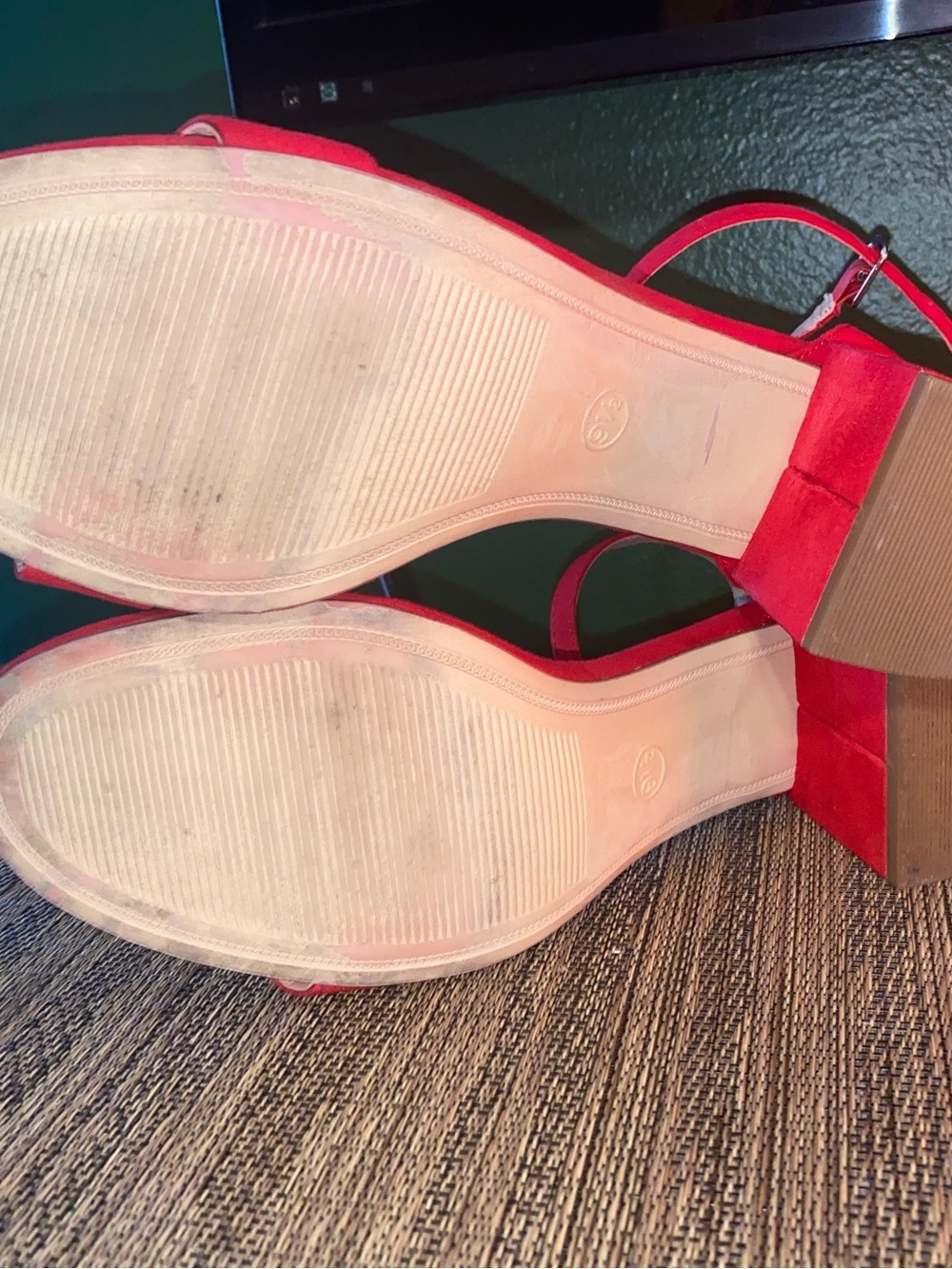 ❤️ A New Day Michaela Heels – Cherry Red Suede | Size 9.5 - Picture 5 of 6